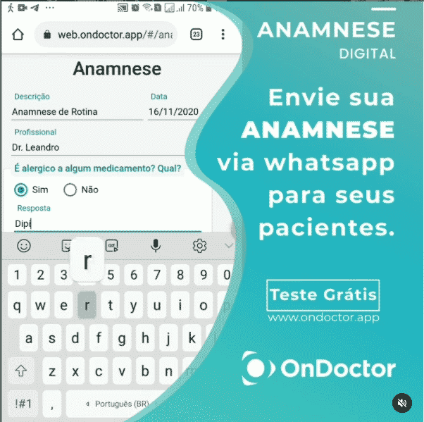 Questionário de anamnese Modelo de Formulário